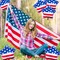10 Pieces 18 Inches American Flag Star Foil Balloons, Patriotic Red, White, and Blue Mylar Balloons